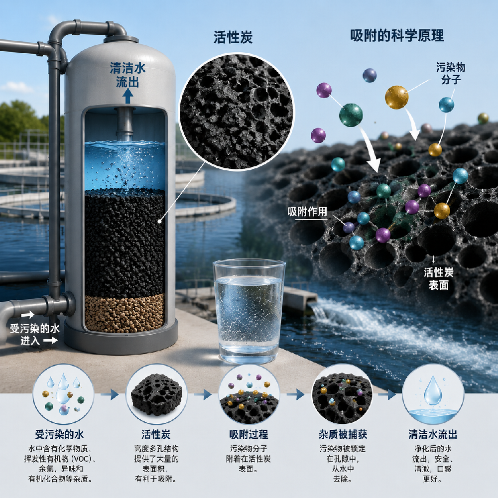  水处理中活性炭过滤背后的科学原理