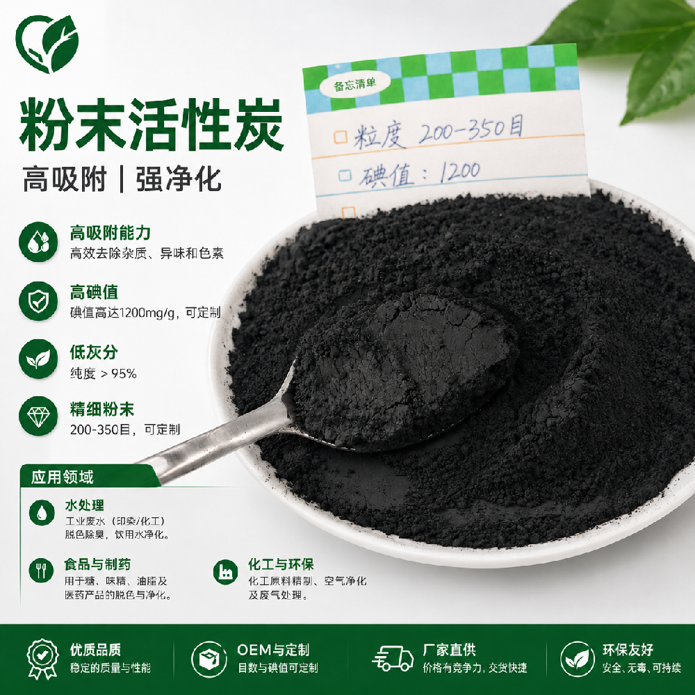 酒类、白酒、果酒脱色除杂专用食品级活性炭粉末